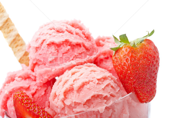 Strawberry ice cream Stock photo © broker