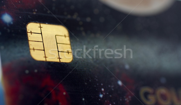 Macro shot of credit card, view of the chip Stock photo © broker