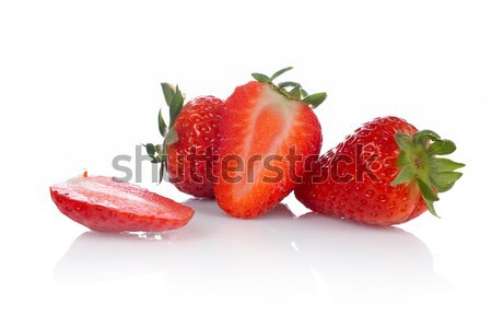Fresh and tasty strawberries Stock photo © broker