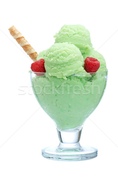 Ice cream in glass bowl Stock photo © broker