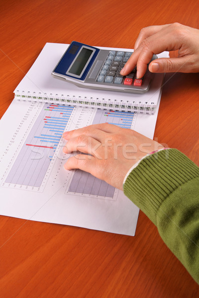 Business woman calculating Stock photo © broker