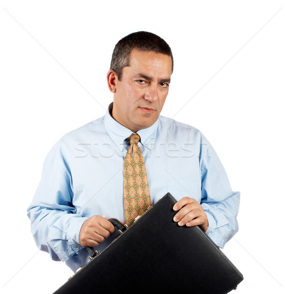 Businessman holding a black business briefcase Stock photo © broker