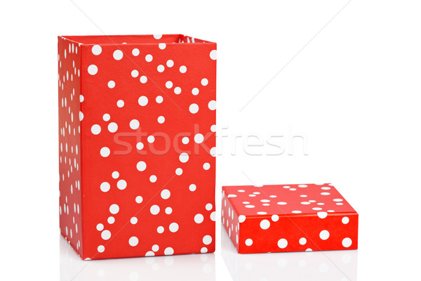 Ajándék doboz fehér sekély doboz ünnep csomag Stock fotó © broker