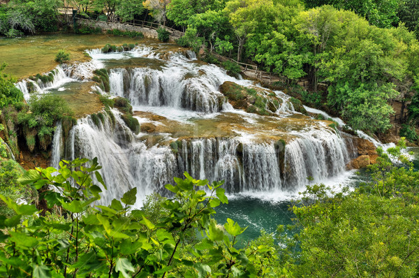 Waterfalls in Krka National Park, Croatia Stock photo © brozova