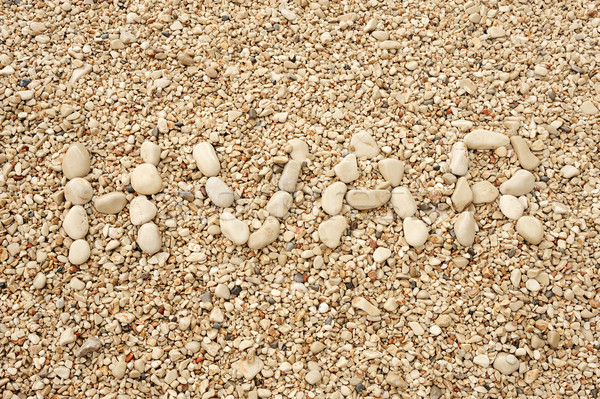 HVAR word made of pebbles, authentic picture of Hvar Stock photo © brozova