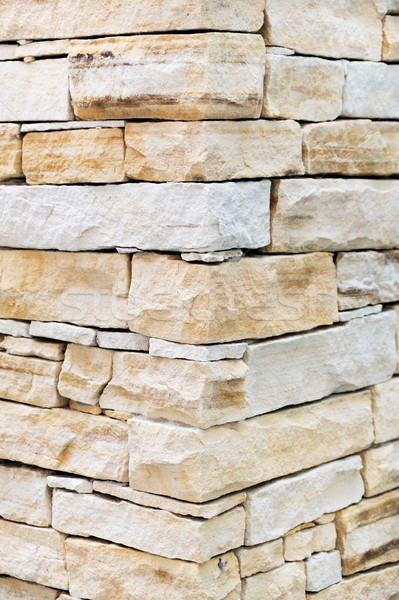 Muur zandsteen bakstenen achtergrond texturen baksteen Stockfoto © brozova