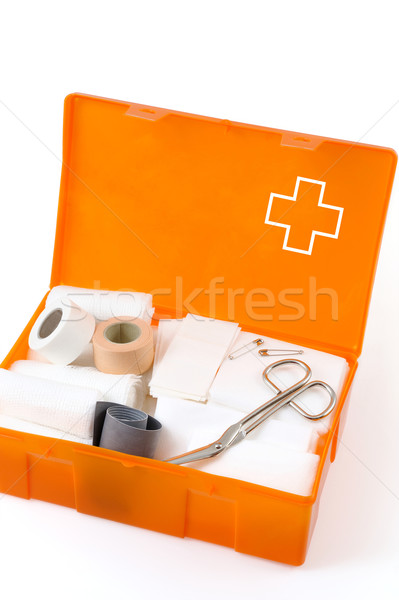 Open first aid kit isolated on white background Stock photo © brozova