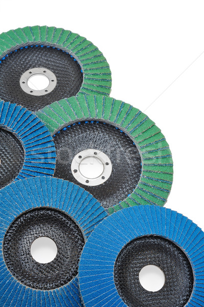 Abrasive disks for grinder isolated on white Stock photo © brozova