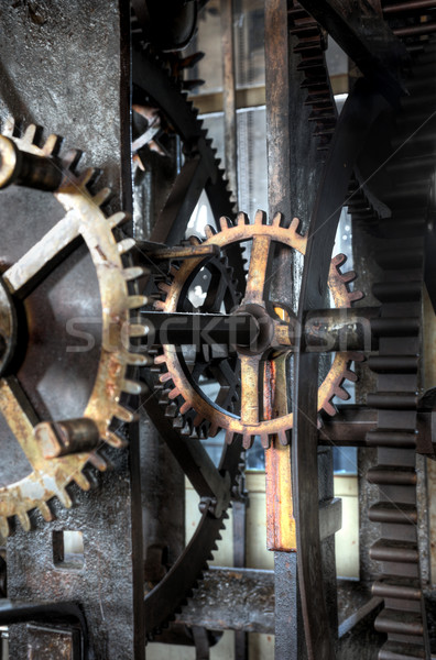 Medieval  astronomical clock in St.Vitus cathedral, Prague, Prague castle - interior - detail
 Stock photo © brozova