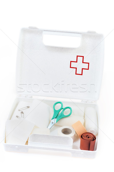 Open first aid kit isolated on white background Stock photo © brozova