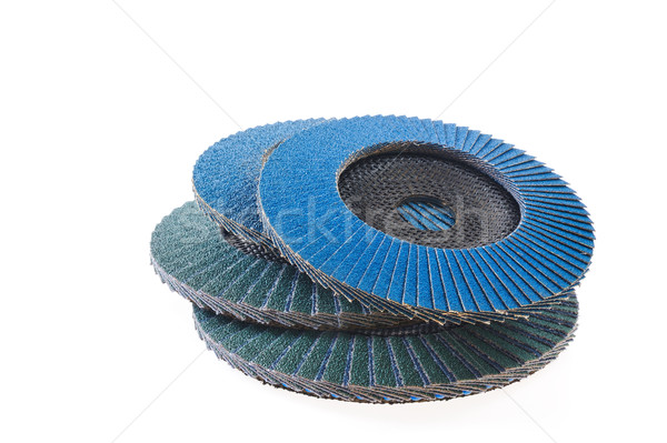 Abrasive disks for grinder isolated on white Stock photo © brozova