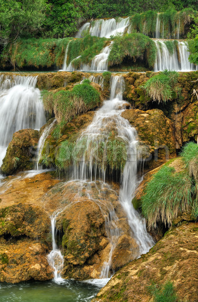 Waterfalls in Krka National Park, Croatia Stock photo © brozova