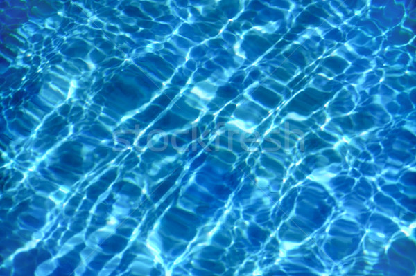 細節 水面 抽象 水 藍色 游泳的 商業照片 © brozova