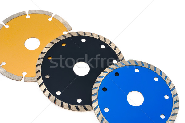Circular grinder blades for tiles isolated on white Stock photo © brozova