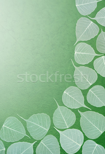 Stockfoto: Bladeren · groene · handgemaakt · papier · natuur