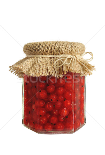 Canned red currant berries in jar Stock photo © brozova