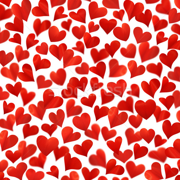 Background with red hearts in 3D, three-dimensional image, high resolution, Valentine card, birthday Stock photo © brozova