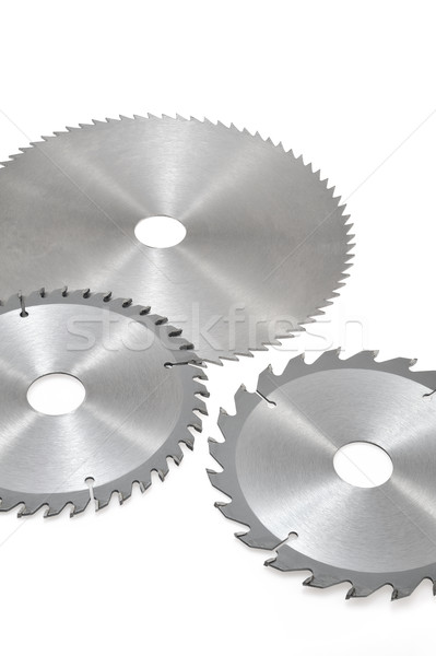 Foto stock: Circular · vio · madera · aislado · blanco · metal