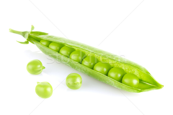 Stock photo: Fresh juicy organic green pea