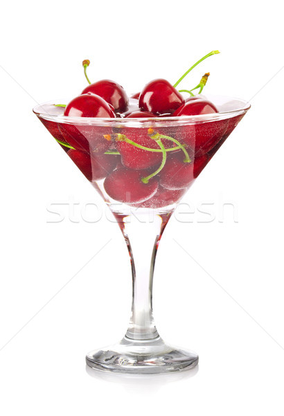 Stock photo: Fizzy soda drink with cherry