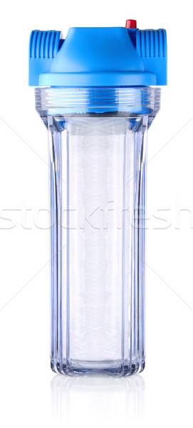 Filtrer eau isolé blanche bleu propre Photo stock © brulove