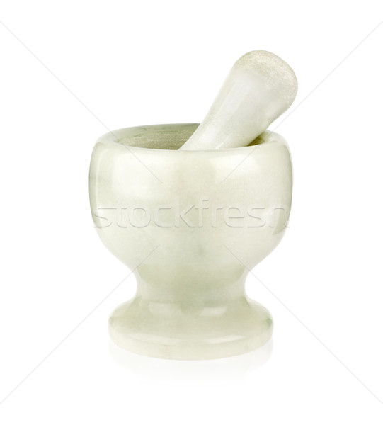 Márvány izolált fehér kő szakács fűszer Stock fotó © brulove