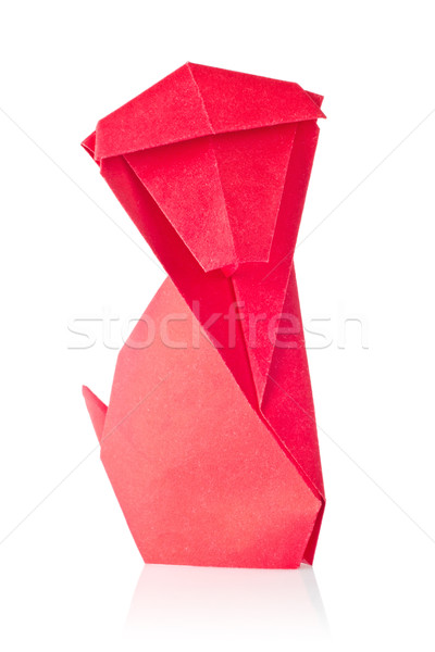 Red monkey of origam Stock photo © brulove