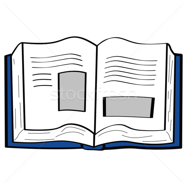 Cartoon книга иллюстрация открытой книгой образование обучения Сток-фото © bruno1998
