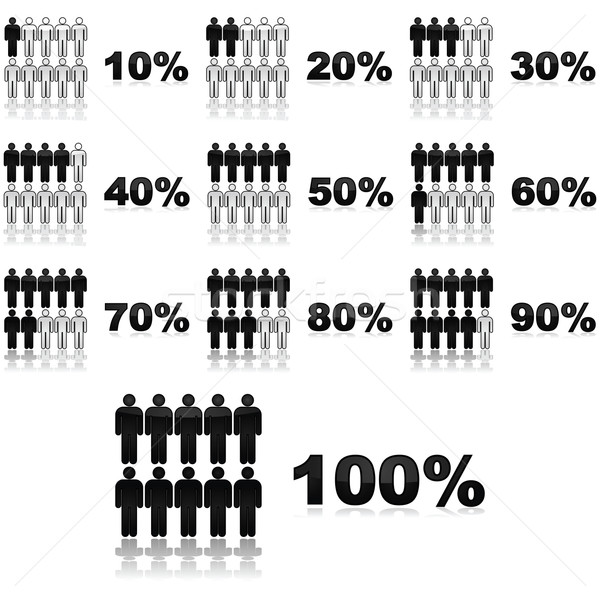 Percentage of people Stock photo © bruno1998