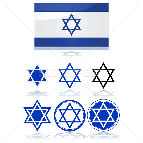 Flag of Israel and star of David Stock photo © bruno1998