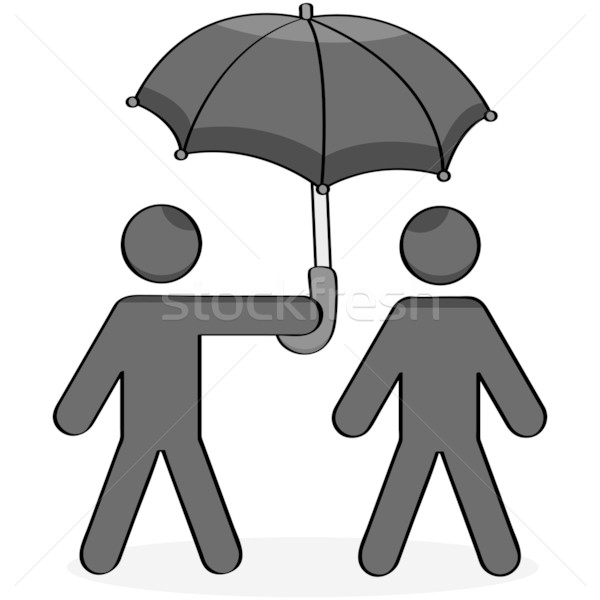 Ayudar paraguas Cartoon otro Foto stock © bruno1998
