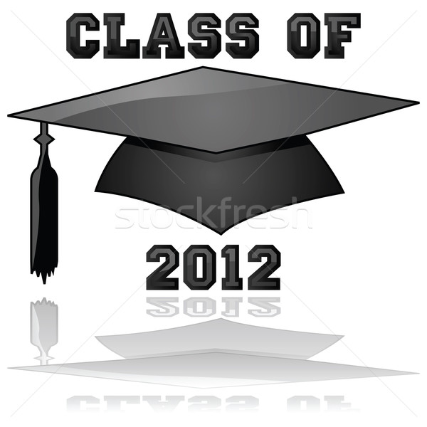 Clase 2012 graduación ilustración sombrero Foto stock © bruno1998