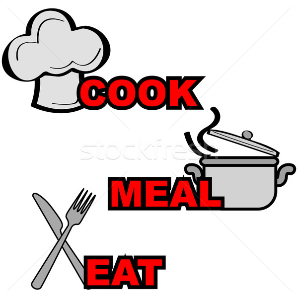 Kochen Symbole insgesamt Abendessen Stock foto © bruno1998