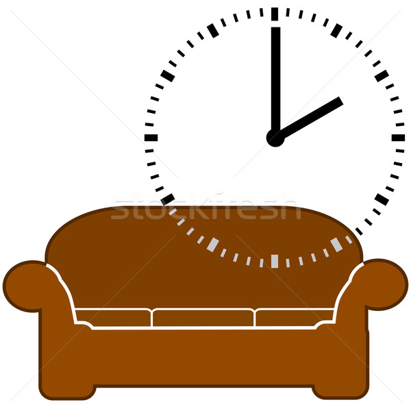 Siesta tiempo ilustración sofá marcar Foto stock © bruno1998