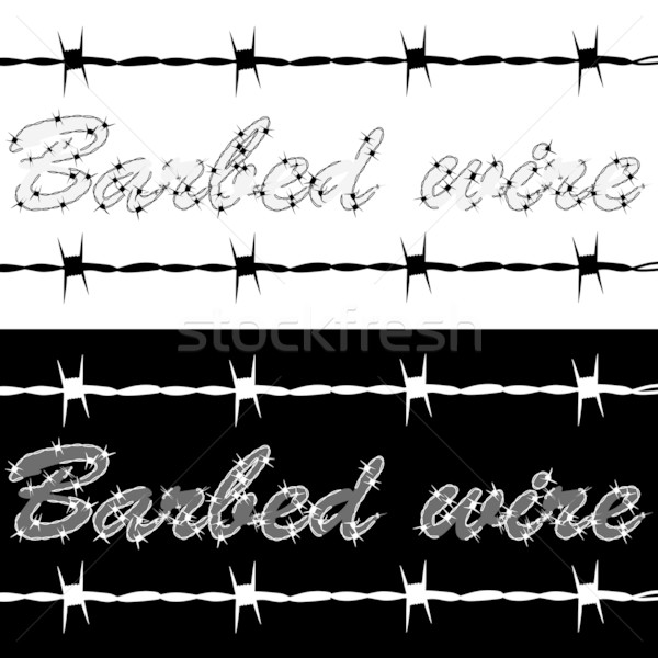 Stock photo: Barbed wire