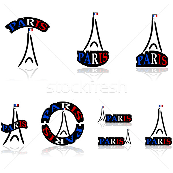 Paris icons Stock photo © bruno1998