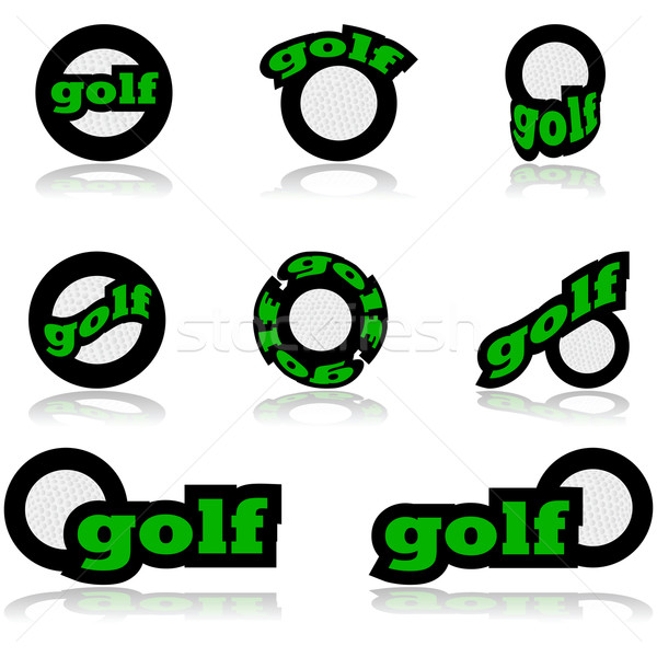 Golf icons Stock photo © bruno1998