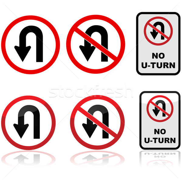 U-turn signs Stock photo © bruno1998