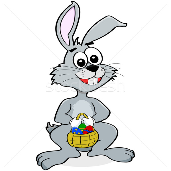 Easter bunny cartoon ilustracja koszyka Zdjęcia stock © bruno1998