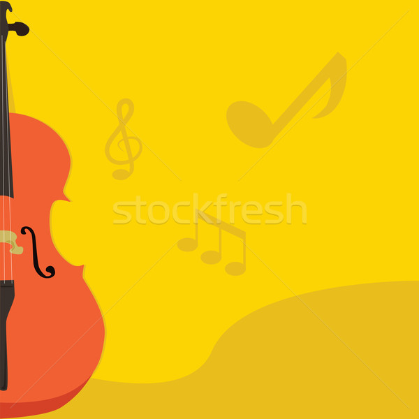 Cello Illustration Seite Layout musikalische Seite Stock foto © bruno1998
