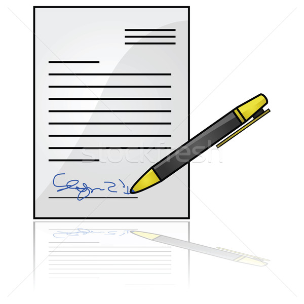 Signed document Stock photo © bruno1998