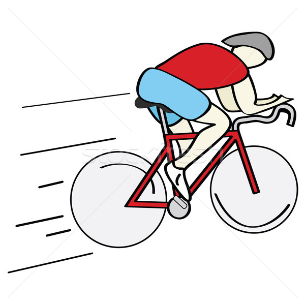Ciclista stilizzato illustrazione veloce esercizio bicicletta Foto d'archivio © bruno1998