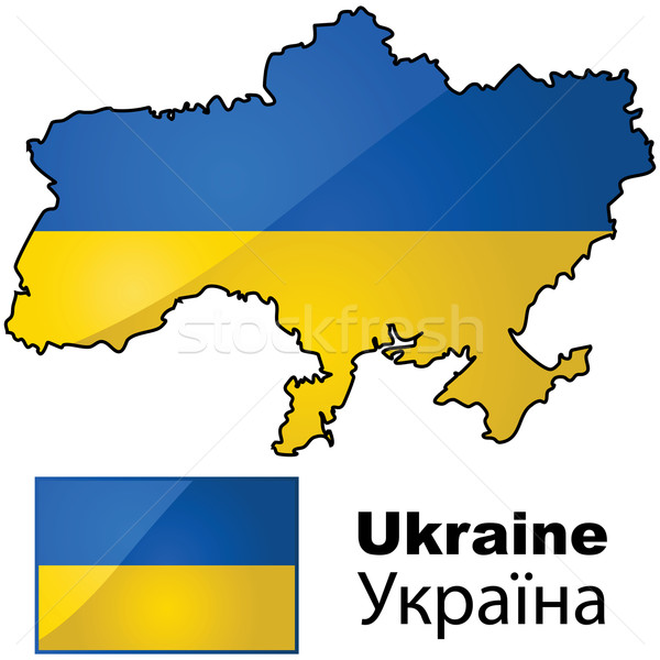 Map and flag of Ukraine Stock photo © bruno1998