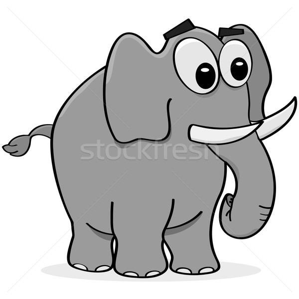 Stock photo: Cartoon elephant