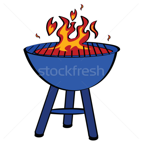 Barbecue rajz illusztráció barbecue grill étel hús Stock fotó © bruno1998