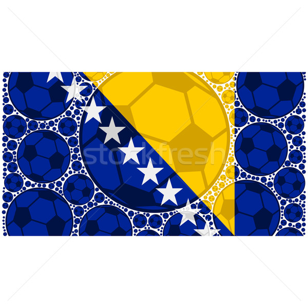 Bośnia i Hercegowina piłka nożna ilustracja banderą Zdjęcia stock © bruno1998