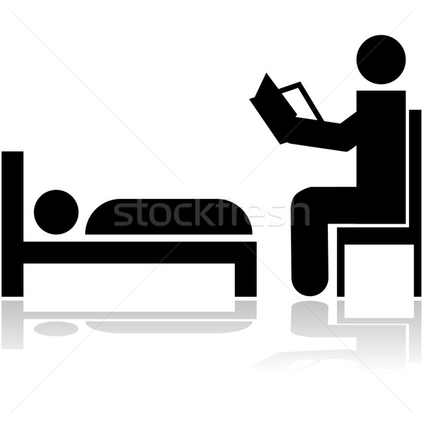 Cuento ilustración persona lectura feliz Foto stock © bruno1998