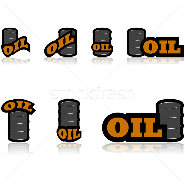 Oil icons Stock photo © bruno1998