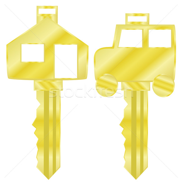 Casă cheile de la masina ilustrare chei Imagine de stoc © bruno1998