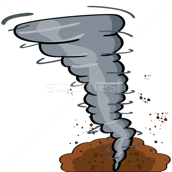Cartoon tornado ilustracja charakter deszcz Zdjęcia stock © bruno1998
